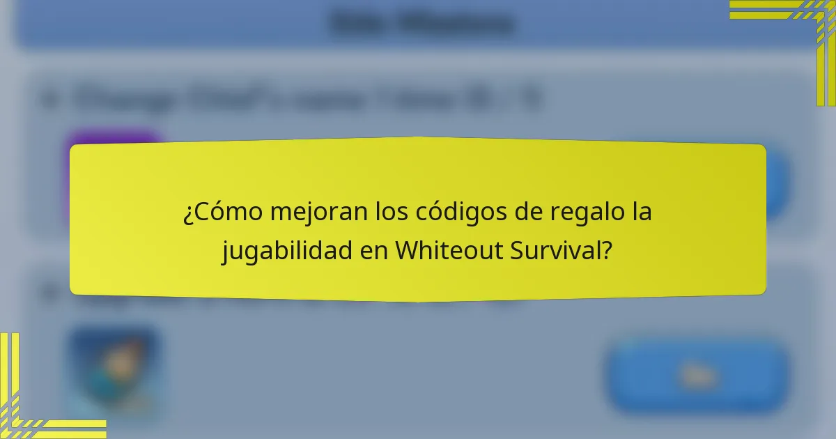 ¿Cómo mejoran los códigos de regalo la jugabilidad en Whiteout Survival?
